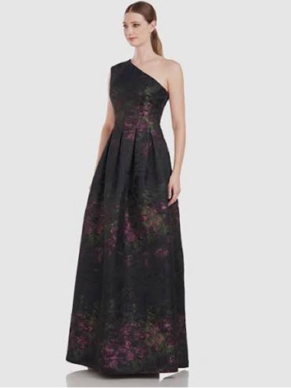 Kay Unger Cara One-Shoulder Gown